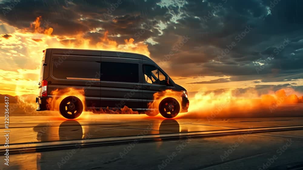 The Van in Flames The Van in Flames