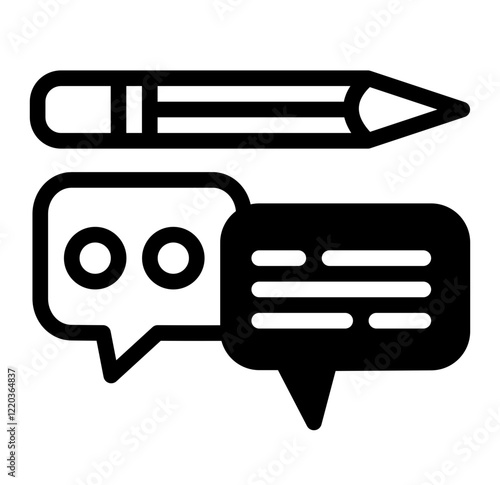 Transcription Icon Mixed Style for Communication Pack Icon Themes
