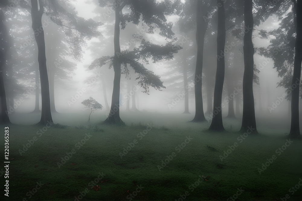 Fototapeta premium 森の湖の幻想