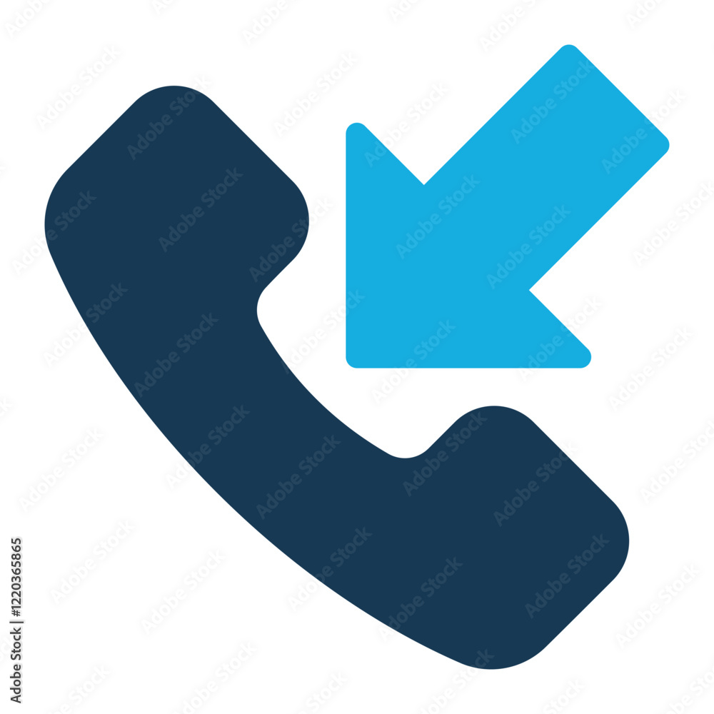 Incoming Call Icon with Duo Tone Trendy Style Incoming Call Icon with Duo Tone Trendy Style