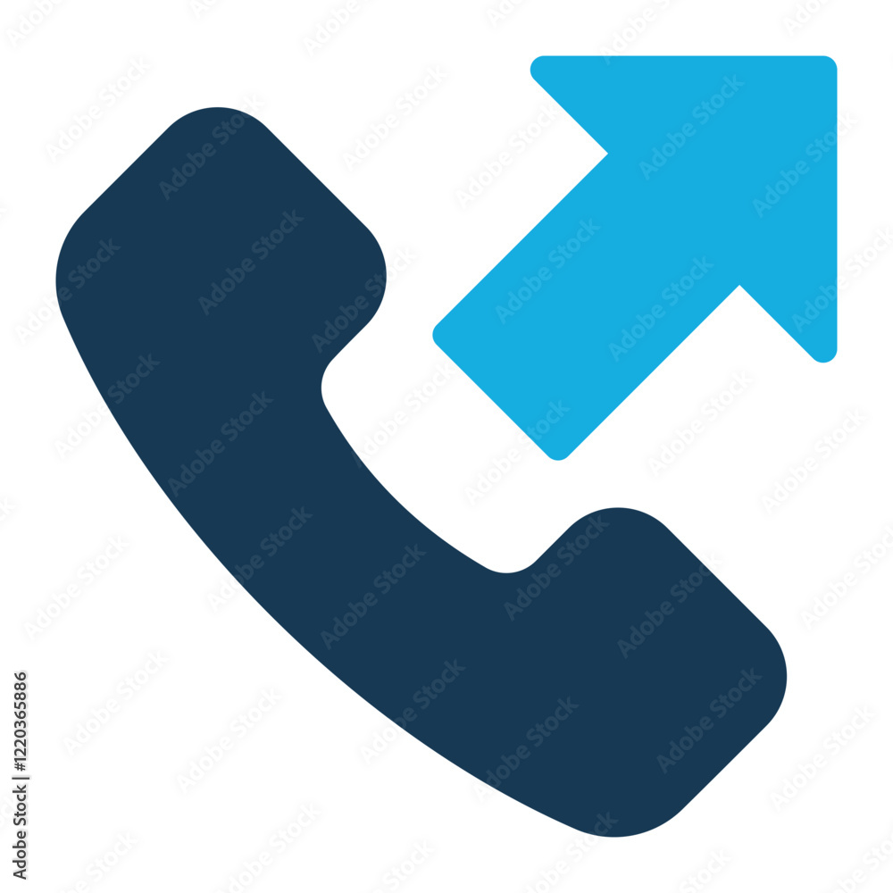 Outgoing Call Icon with Duo Tone Trendy Style Outgoing Call Icon with Duo Tone Trendy Style