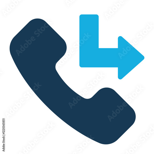 Missed Call Icon with Duo Tone Trendy Style