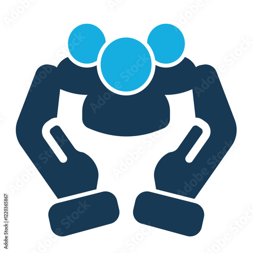 Social Care Icon with Duo Tone Trendy Style