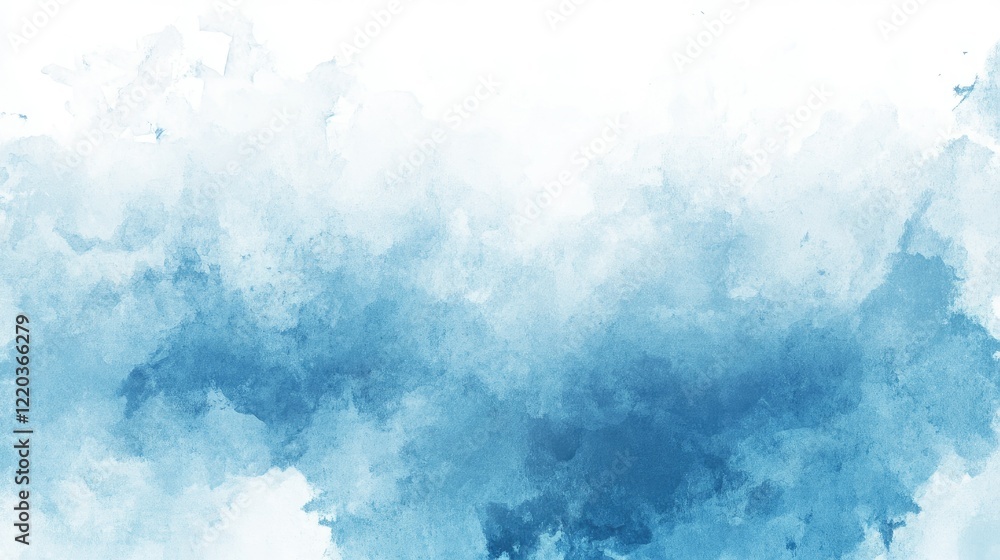 Subtle gradients of blue and white with brush stroke textures and a hazy impressionistic finish Subtle gradients of blue and white with brush stroke textures and a hazy impressionistic finish