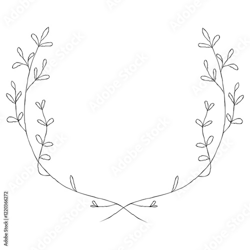 elements hand drawn floral frames feminine wedding