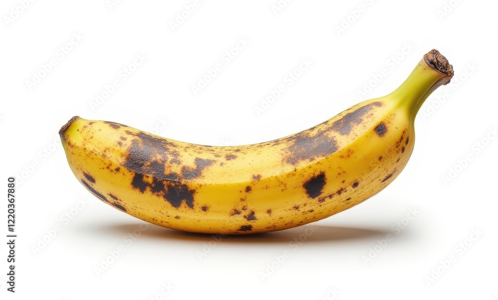 Ripe banana with brown spots Ripe banana with brown spots