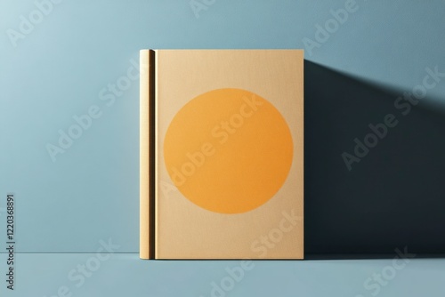 Simple Book Cover with Circle Design in Warm Orange and Beige Tone photo