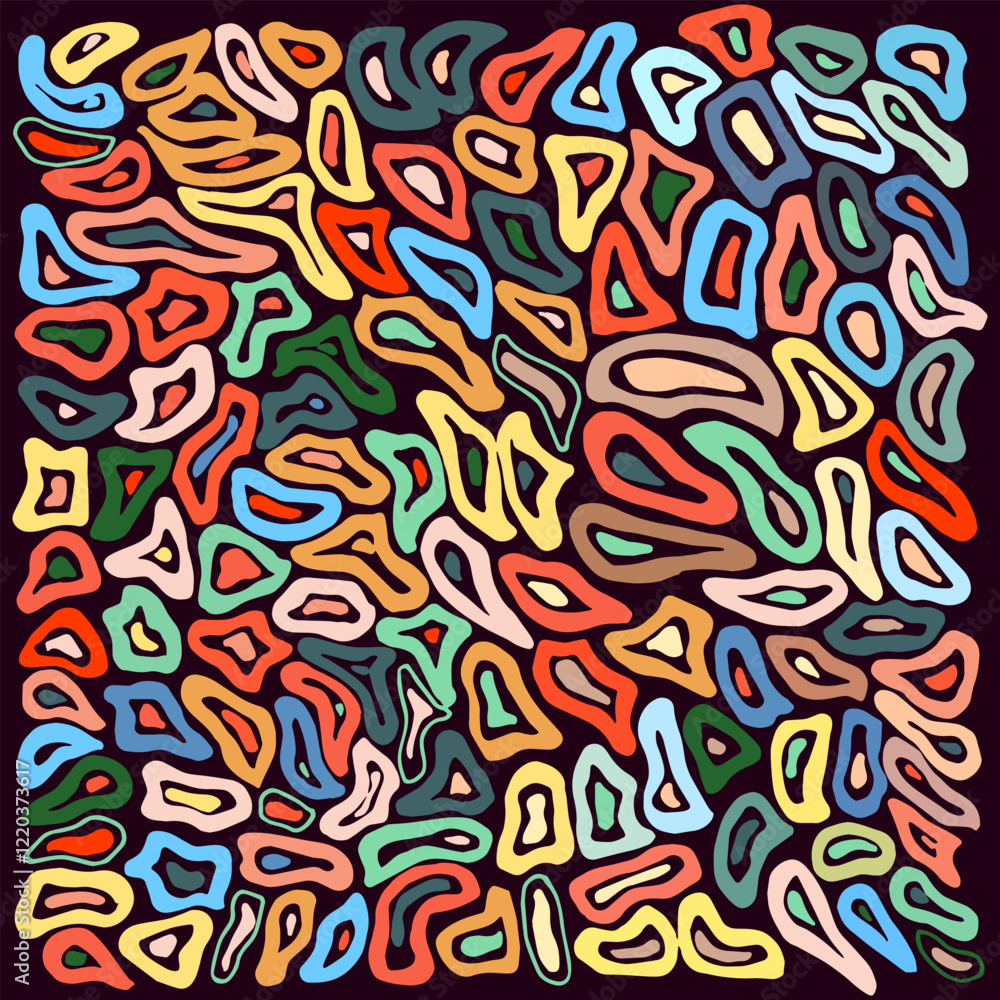 Fototapeta premium Vector, pattern of colorful spots. Colored abstract pattern. For print and web.
