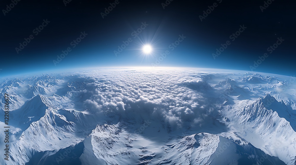 Fototapeta premium 360-degree panorama a view from space of Earths