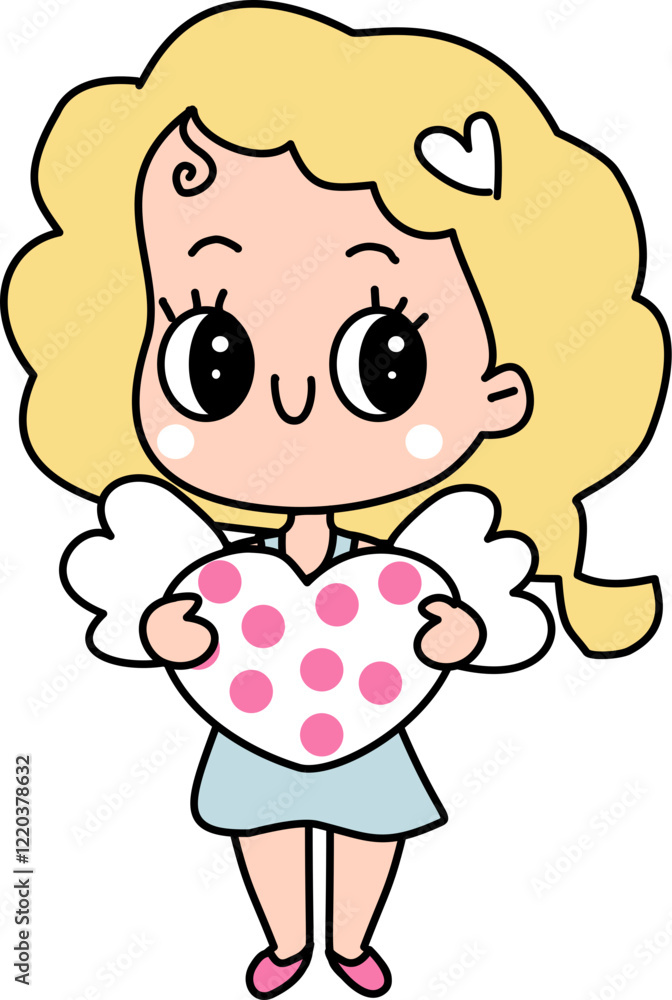 little Cupid girl with heart cartoon
little Cupid girl with heart cartoon