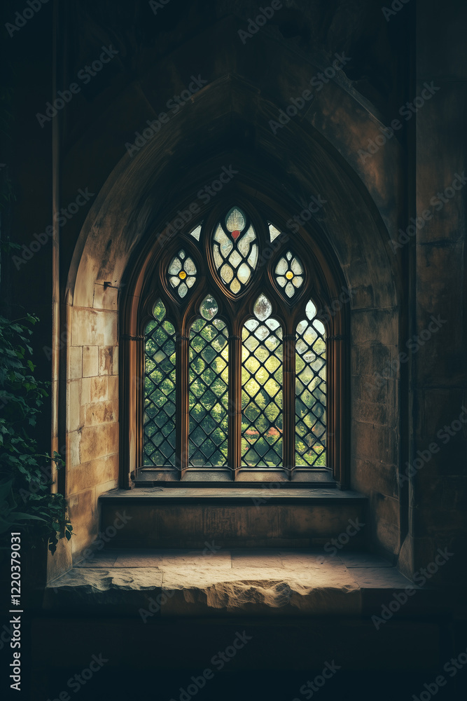 Gothic Window with Nature View Gothic Window with Nature View