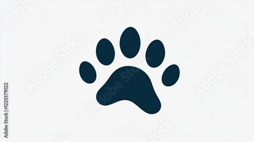 Cat paw print vector icon, designed with a simple and clean look to represent the unmistakable sign of a catâ€™s presence. - photo