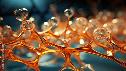 macro art of DNA bone tracture abstract fractal background