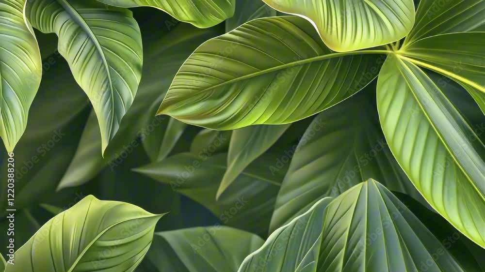 Trendy summer background with tropical green leaves. Floral pattern, botanical background. Tropical palm leaves, jungle atmosphere. Trendy summer background with tropical green leaves. Floral pattern, botanical background. Tropical palm leaves, jungle atmosphere.