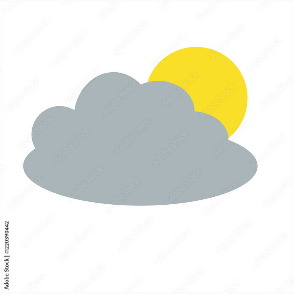 cloudy weather icon vector illustration