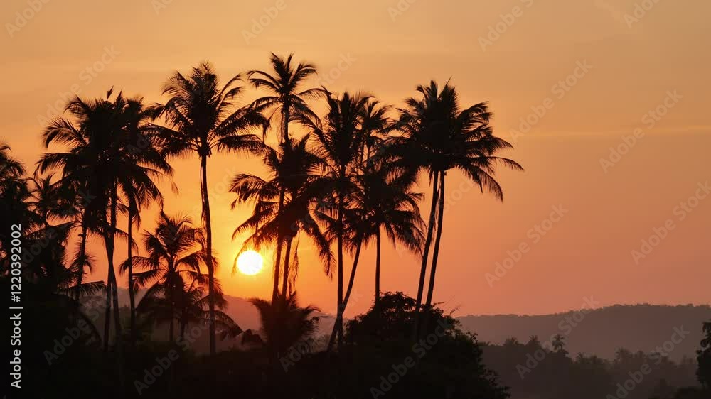 Captivating Golden Hour Sunset Over a Picturesque Paradise Captivating Golden Hour Sunset Over a Picturesque Paradise