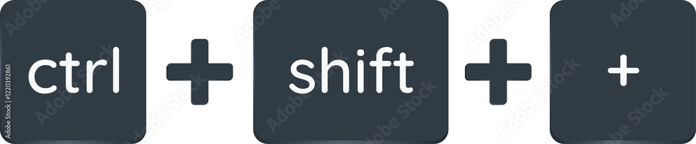 Obraz premium ctrl + shift + X