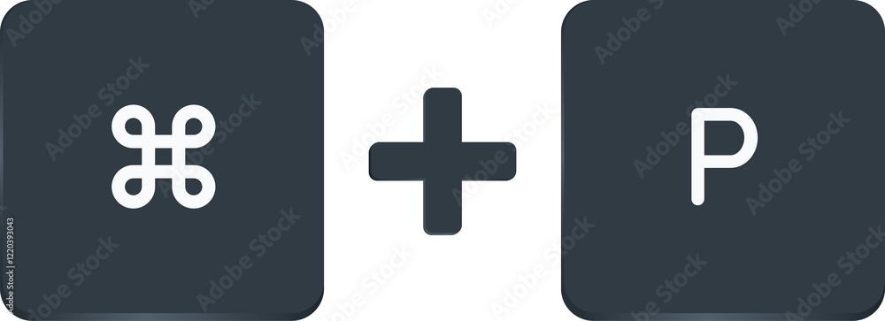 Obraz premium command + p