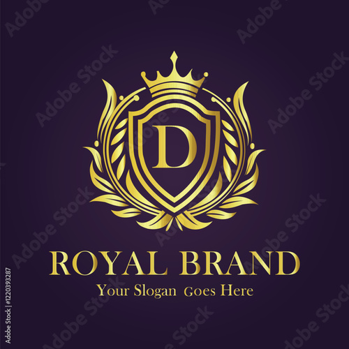 Luxury Gold Monogram Logo - Letter D
