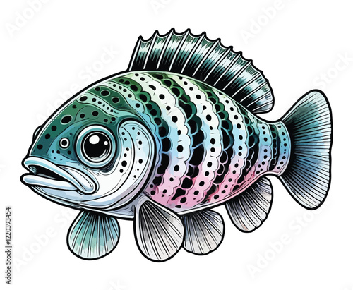 Barramundi color on a white background
