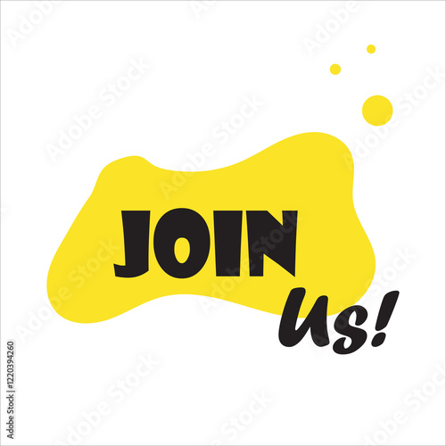 join us vector illustration