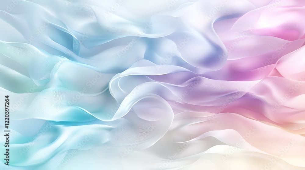 Abstract Pastel Wave Fabric Swirls Design Abstract Pastel Wave Fabric Swirls Design