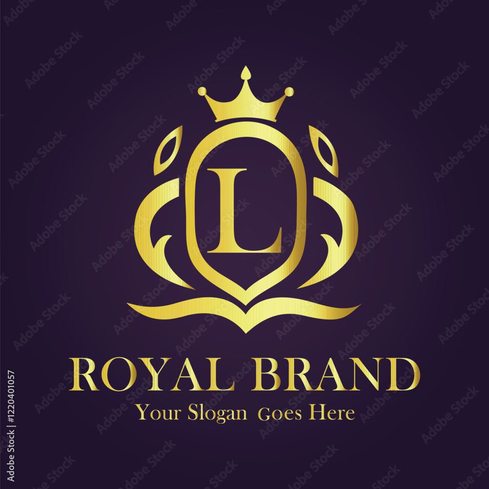 Luxury Gold Monogram Logo - Letter L Luxury Gold Monogram Logo - Letter L