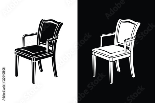 Superleggera chair icon vector on White Background ,Vector Art Illustration on white background. photo