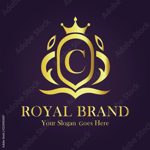 Luxury Gold Monogram Logo - Letter C
