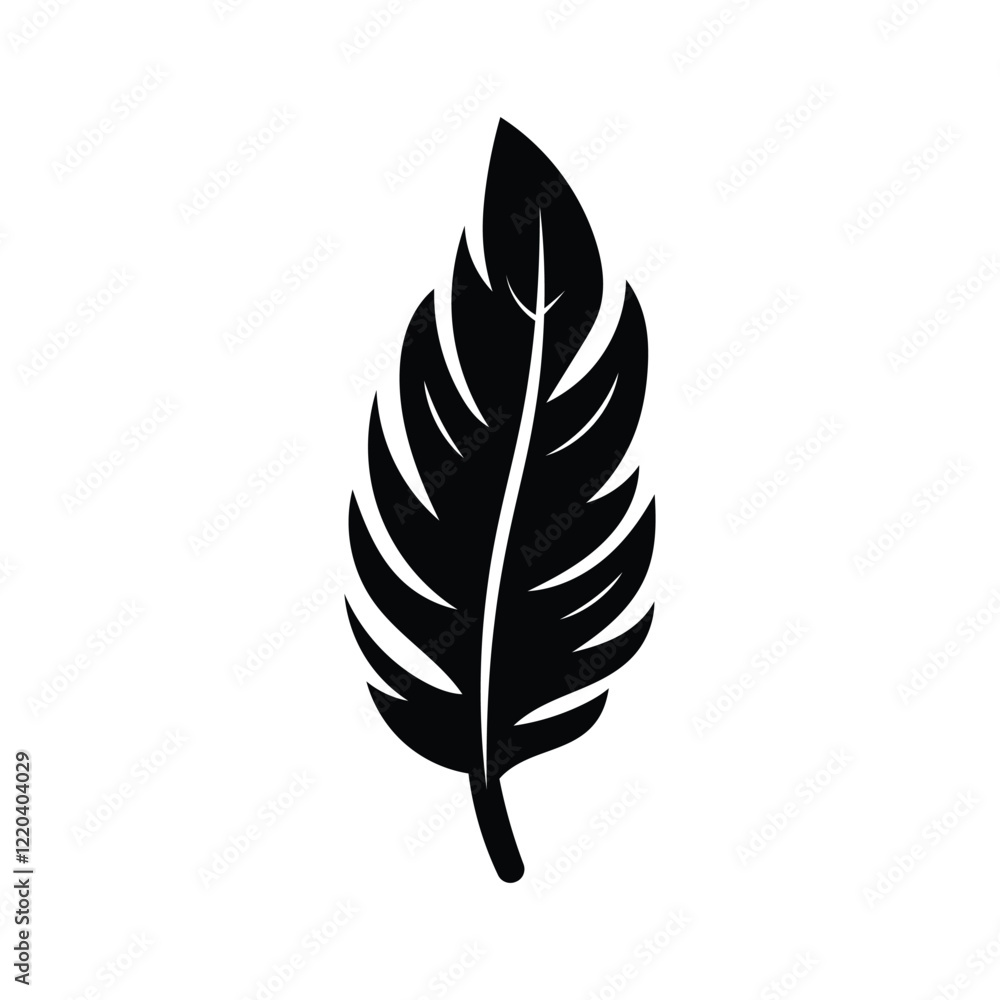 Obraz premium Feather icon logo design template isolated illustration