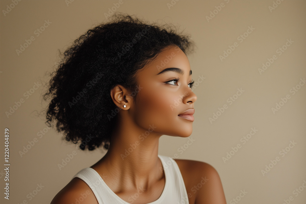 Elegant Profile Portrait of a Woman Elegant Profile Portrait of a Woman