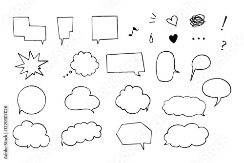 手描き風　吹き出しシリーズ　