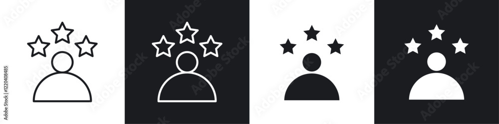Customer loyalty icons collection in black and white solid and line style Customer loyalty icons collection in black and white solid and line style