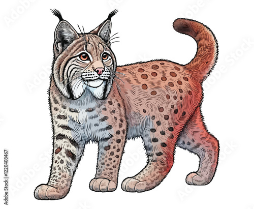 Bobcat color on a white background