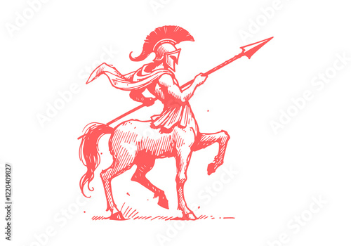 Centaur hand drawn sketch vector