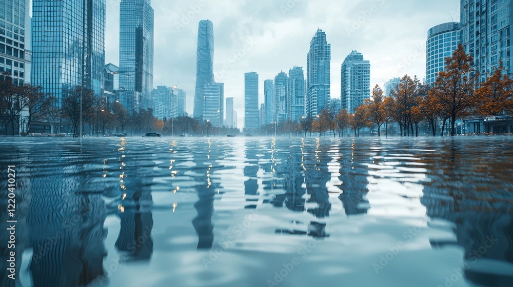 Obraz premium Real-Time IoT Flood Monitoring Systems