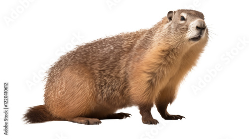 Adorable Marmot on a transparent background
