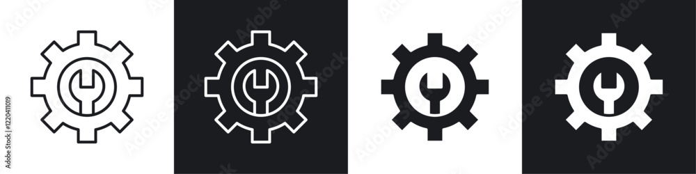 Project Development icons collection in black and white solid and line style Project Development icons collection in black and white solid and line style