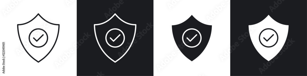 Safe icons collection in black and white solid and line style Safe icons collection in black and white solid and line style