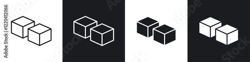 Sugar icons collection in black and white solid and line style