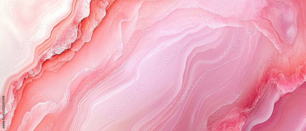Obraz premium Elegant abstract background featuring pink onyx with sharp lines and central space