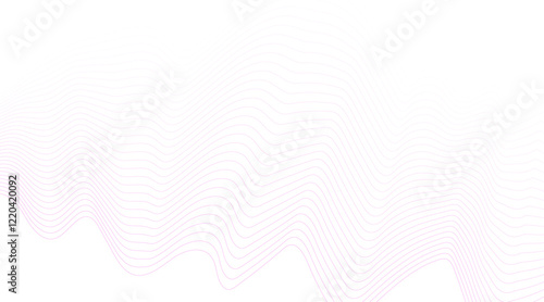 Abstract colorful wave element for design. Digital frequency track equalizer. Stylized line art background. Vector illustration. Wave with lines created using blend tool. Curved wavy line, smooth, 