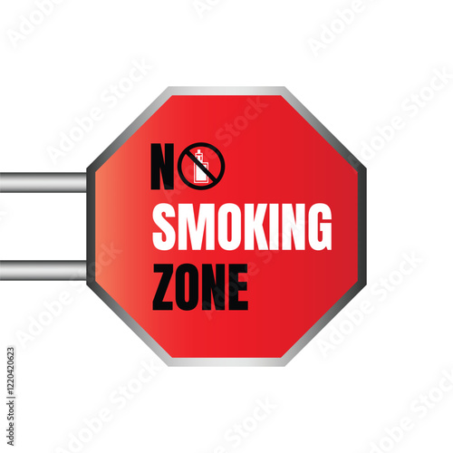 Smoking banned here sign icon, No smoking icon illustration, Smoking not allowed icon