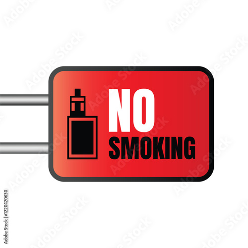 Smoking banned here sign icon, No smoking icon illustration, Smoking not allowed icon