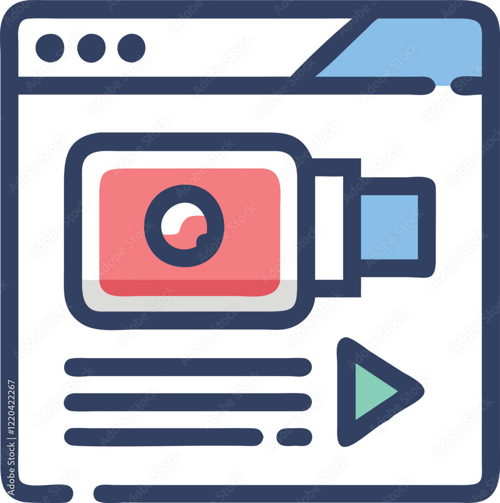 Video Content Marketing Vector: Online Streaming and Website Illustration Video Content Marketing Vector: Online Streaming and Website Illustration