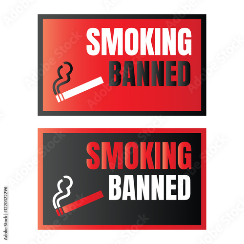 Smoking banned here sign icon, No smoking icon illustration, Smoking not allowed icon