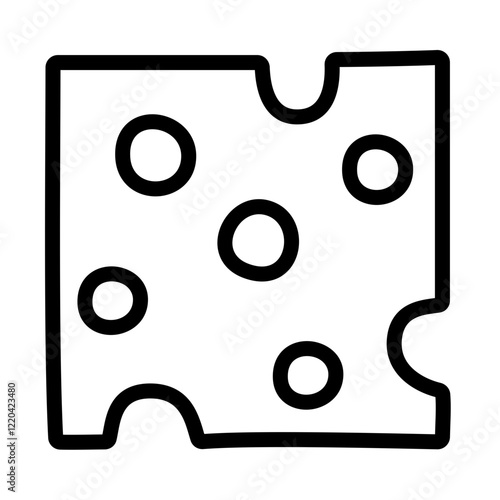 cheese slice icon illustration