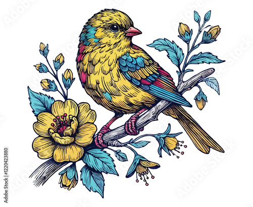 Canary color on a white background