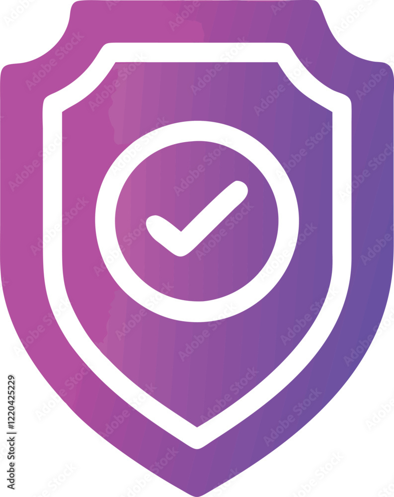 Shield with Checkmark Icon: Verified Security and Trust Symbol Shield with Checkmark Icon: Verified Security and Trust Symbol