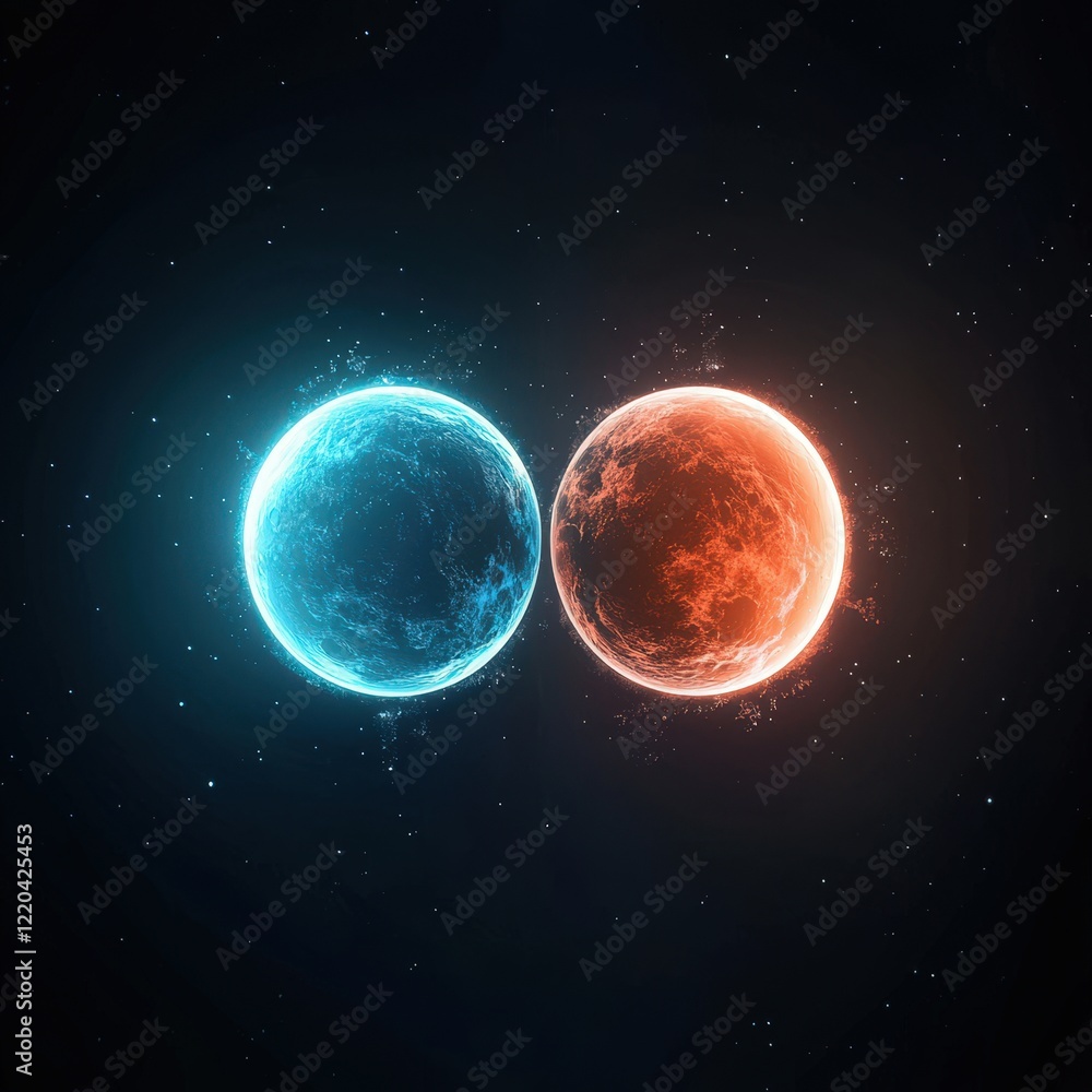 Fototapeta premium A symbolic glowing Double Mars indicating in Pride concept